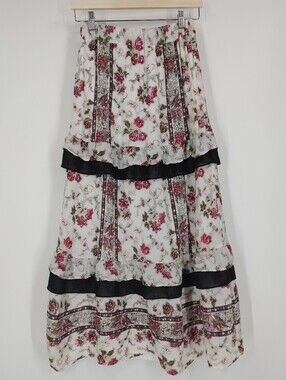 Club Monaco Vimala Floral Tiered Ruffle Skirt